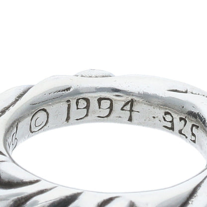 Chrome Hearts SCRL BAND Ring Silver Size 7.5 (Silver 7.86g)