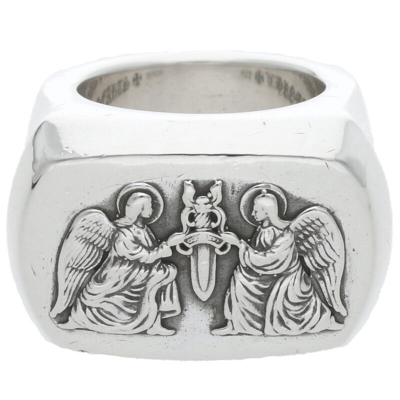 Chrome Hearts BIG PJ Angel Silver Ring Size US 6