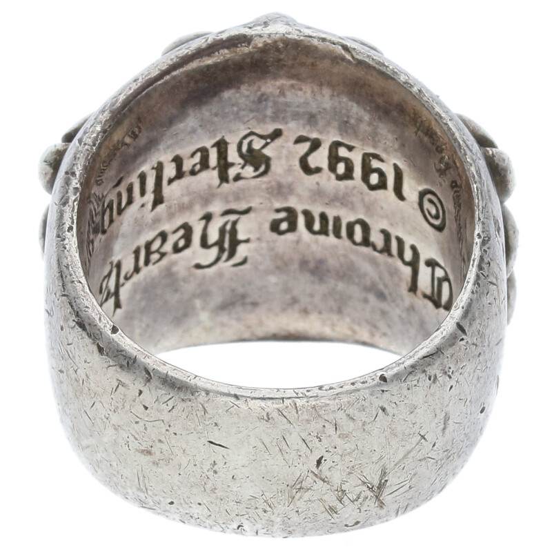 Chrome Hearts Keeper Sterling Silver Ring Size US 7.5