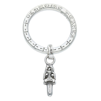 Chrome Hearts NTFL w Dagger Motif Silver Ring Size US 8