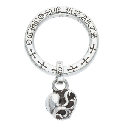 Chrome Hearts NTFL w Heart Motif Silver Ring Size ONE SIZE
