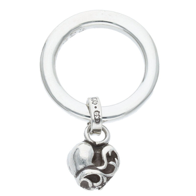 Chrome Hearts NTFL w Heart Motif Silver Ring Size ONE SIZE