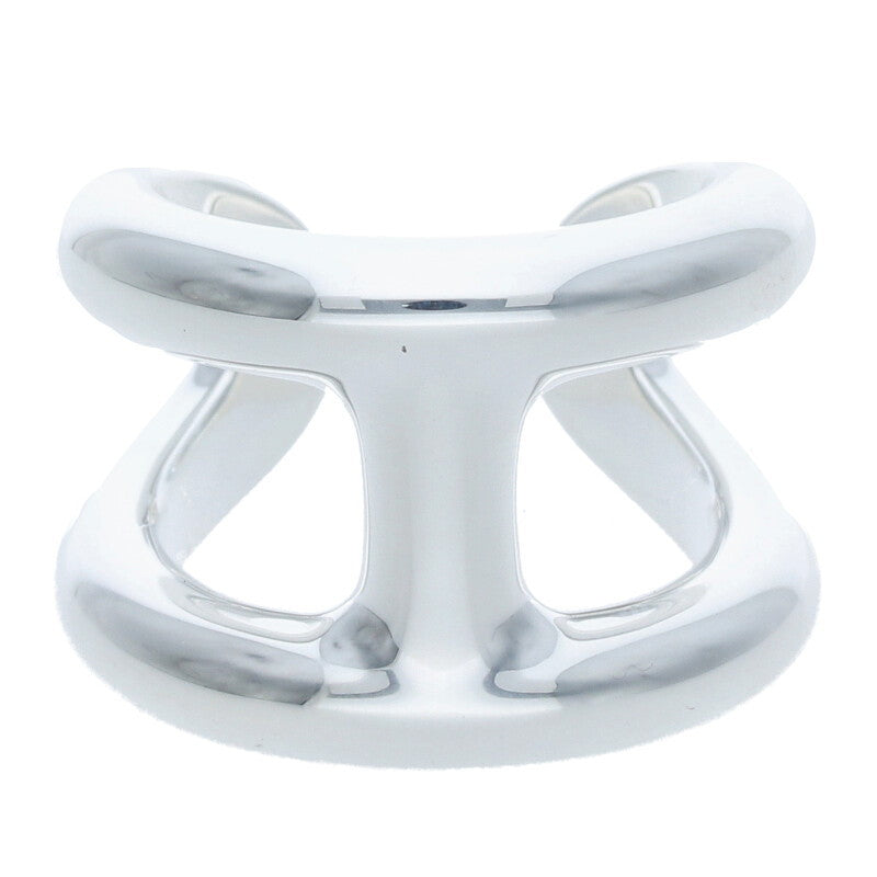 HERMES Osmose GM Silver Ring Size ONE SIZE