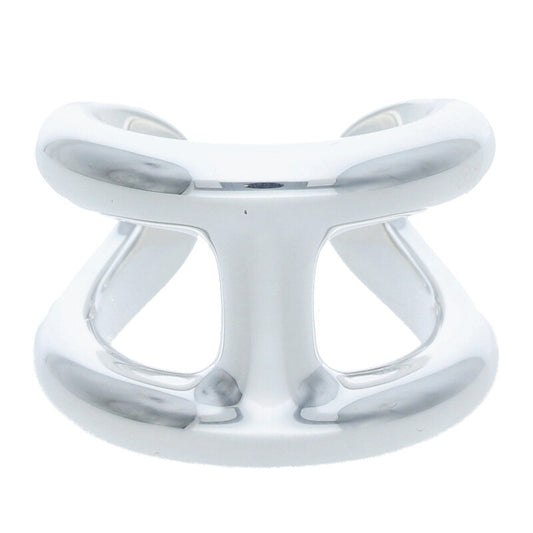 HERMES Osmose GM Silver Ring Size ONE SIZE