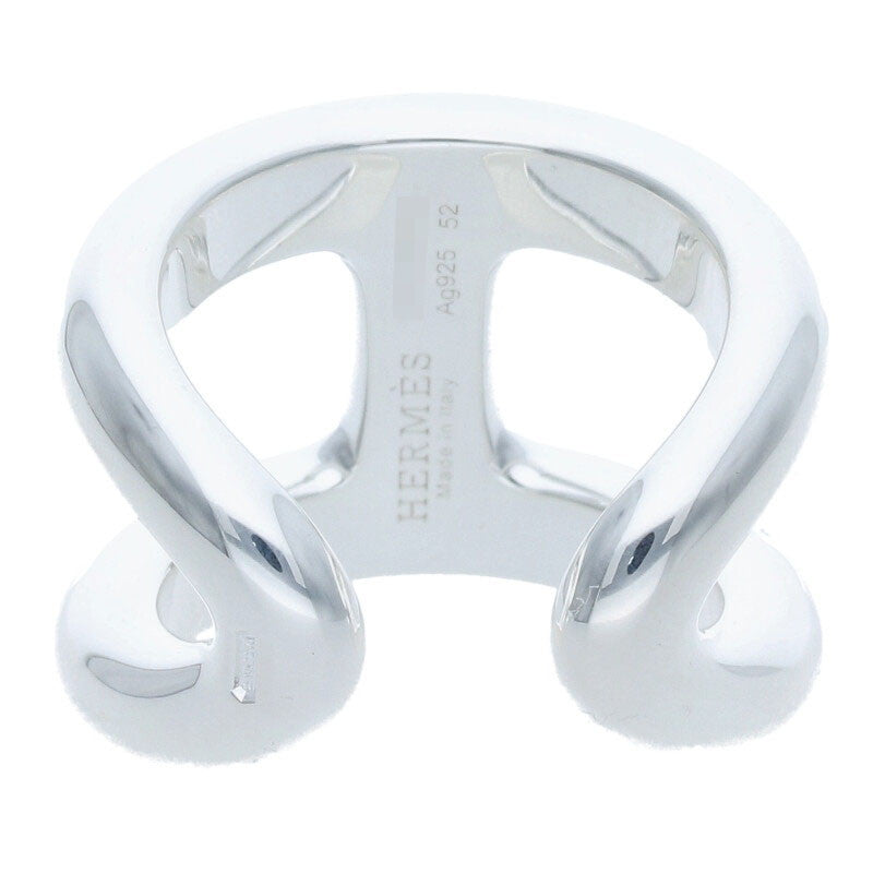 HERMES Osmose GM Silver Ring Size ONE SIZE