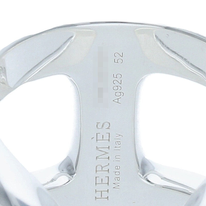 HERMES Osmose GM Silver Ring Size ONE SIZE