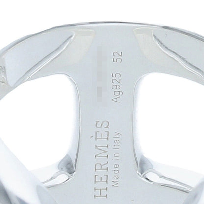 HERMES Osmose GM Silver Ring Size ONE SIZE