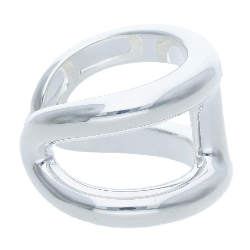 HERMES Osmose GM Silver Ring Size ONE SIZE