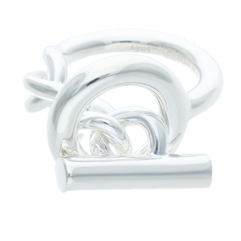 HERMES Croisette Sterling Silver Ring Size ONE SIZE