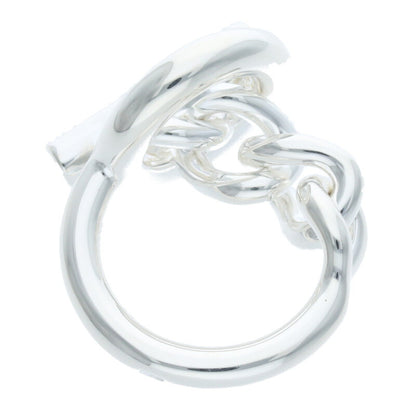 HERMES Croisette Sterling Silver Ring Size ONE SIZE