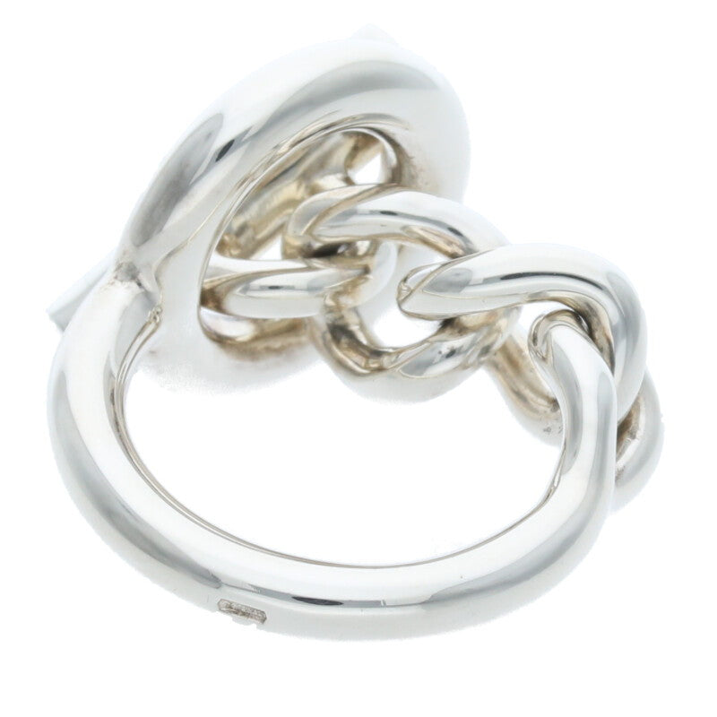 HERMES Croisette Sterling Silver Ring Size ONE SIZE