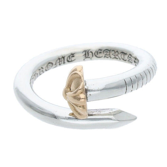 Chrome Hearts NAIL CRSBALL W GLD Two-Tone Ring Size ONE SIZE