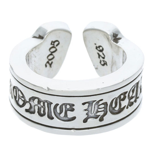 Chrome Hearts LG SCROLL LABEL Silver Ring Size ONE SIZE