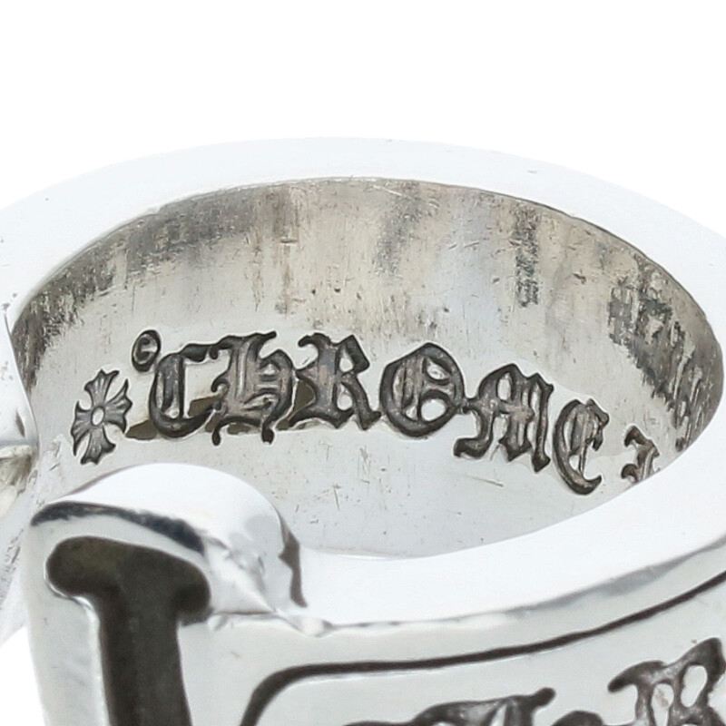 Chrome Hearts LG SCROLL LABEL Silver Ring Size ONE SIZE