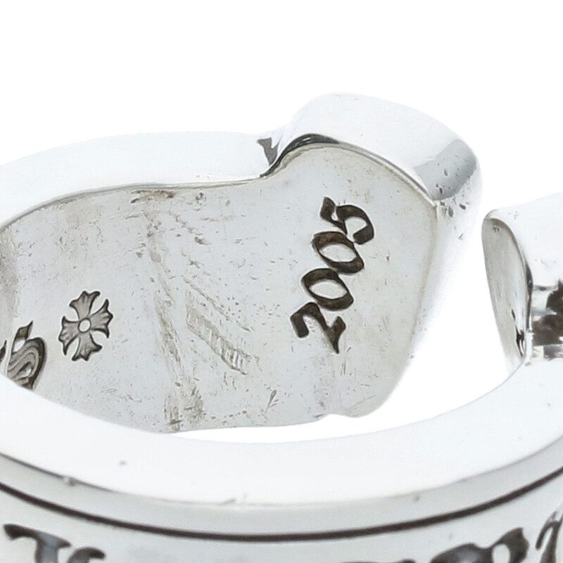 Chrome Hearts LG SCROLL LABEL Silver Ring Size ONE SIZE