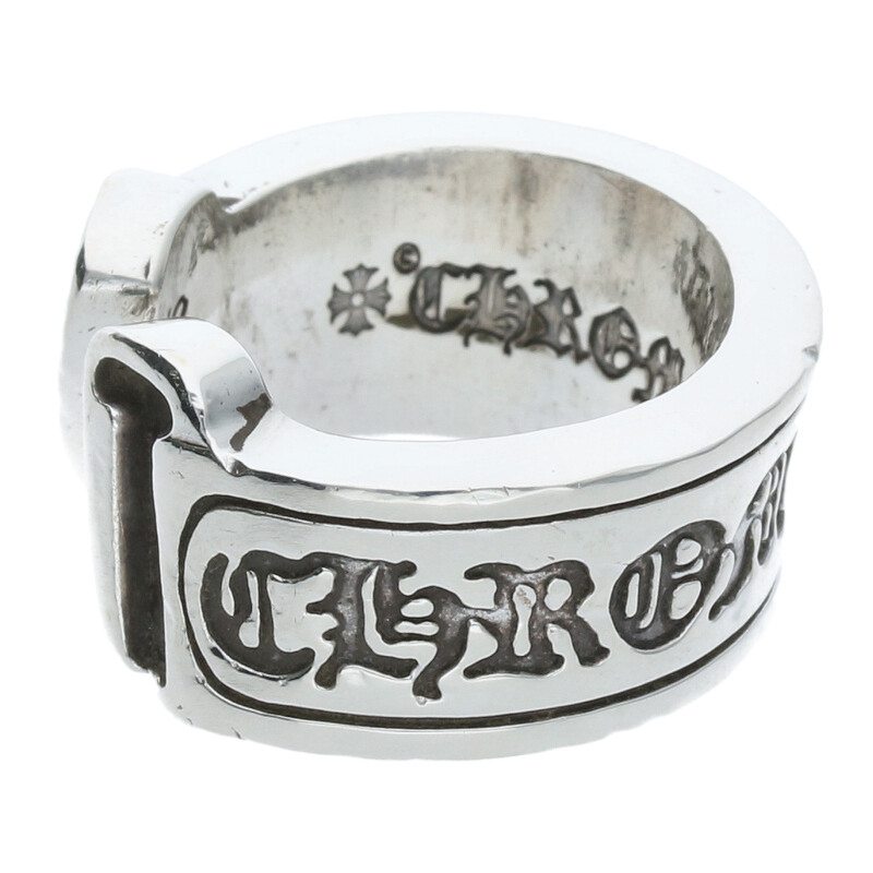 Chrome Hearts LG SCROLL LABEL Silver Ring Size ONE SIZE