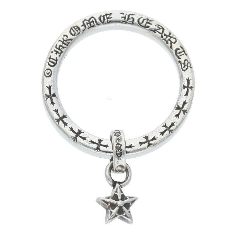 Chrome Hearts NTFL W Star Motif Silver Ring Size US 9