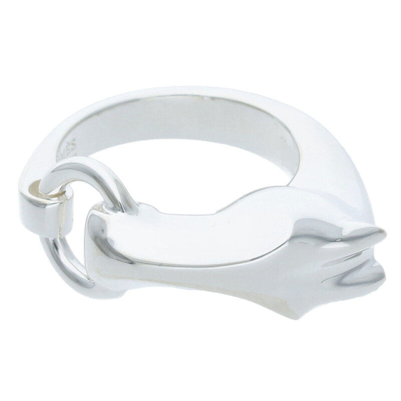 HERMES Galop Sterling Silver Ring Size ONE SIZE