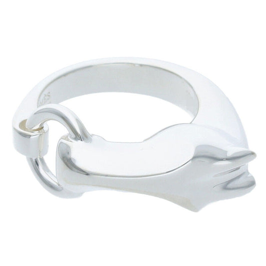 HERMES Galop Sterling Silver Ring Size ONE SIZE