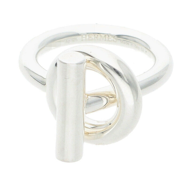 HERMES Echappée Sterling Silver Ring Size ONE SIZE