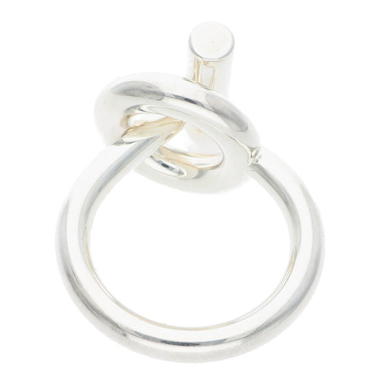 HERMES Echappée Sterling Silver Ring Size ONE SIZE