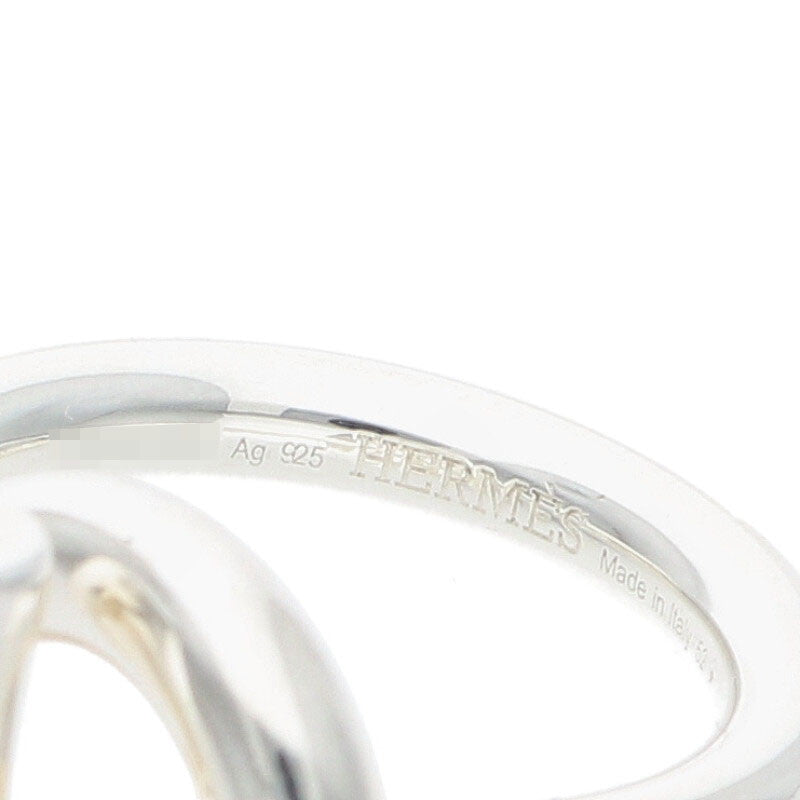 HERMES Echappée Sterling Silver Ring Size ONE SIZE