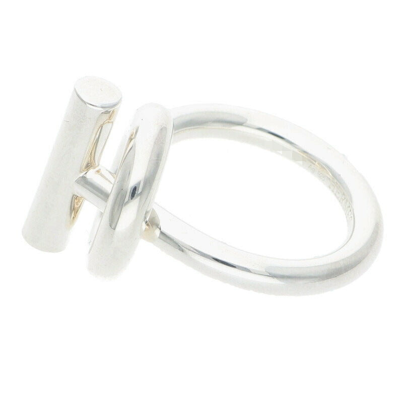 HERMES Echappée Sterling Silver Ring Size ONE SIZE
