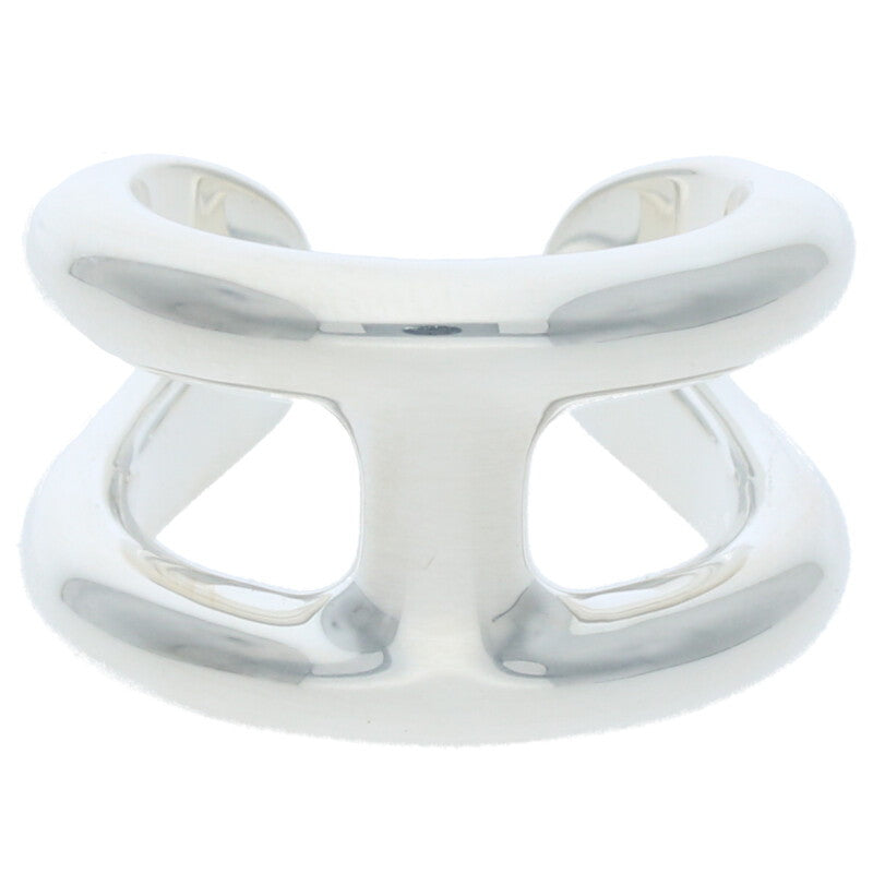 HERMES Osmose PM Sterling Silver Ring Size ONE SIZE
