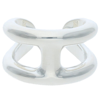 HERMES Osmose PM Sterling Silver Ring Size ONE SIZE