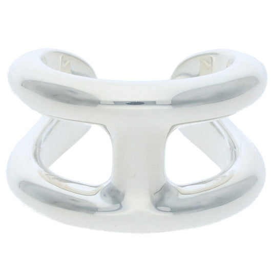HERMES Osmose PM Sterling Silver Ring Size ONE SIZE