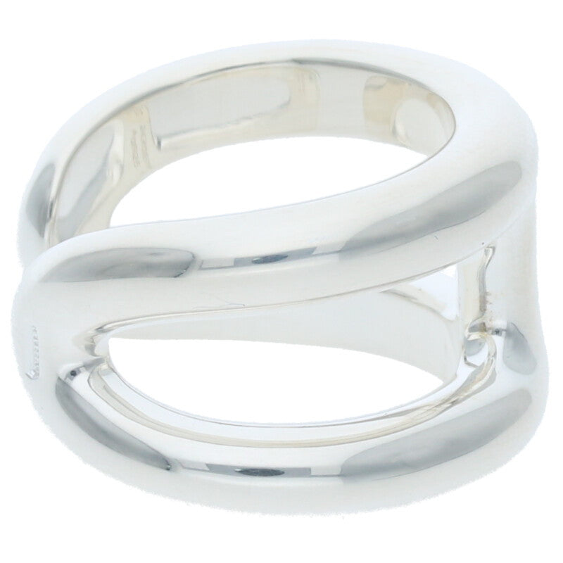 HERMES Osmose PM Sterling Silver Ring Size ONE SIZE