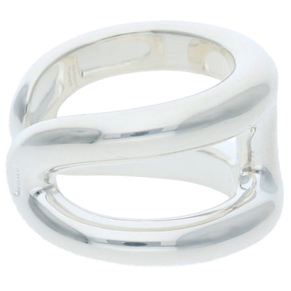HERMES Osmose PM Sterling Silver Ring Size ONE SIZE
