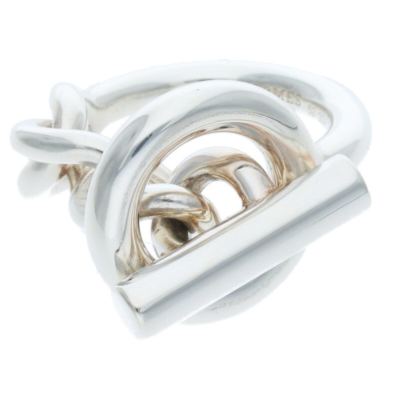 HERMES Croisette Sterling Silver Ring Size ONE SIZE