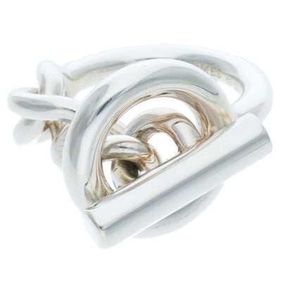 HERMES Croisette Sterling Silver Ring Size ONE SIZE