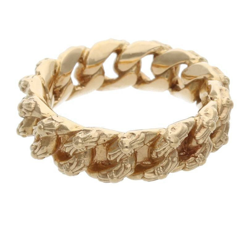 Chrome Hearts 22K Extra Fancy Small Gold Ring Size US 7.5
