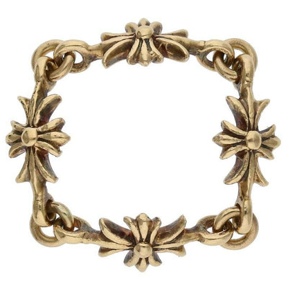 Chrome Hearts 22K Tiny E CH Plus Gold Ring Size ONE SIZE