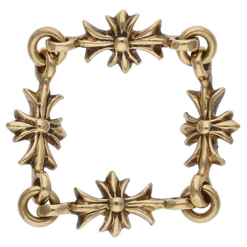 Chrome Hearts 22K Tiny E CH Plus Gold Ring Size ONE SIZE