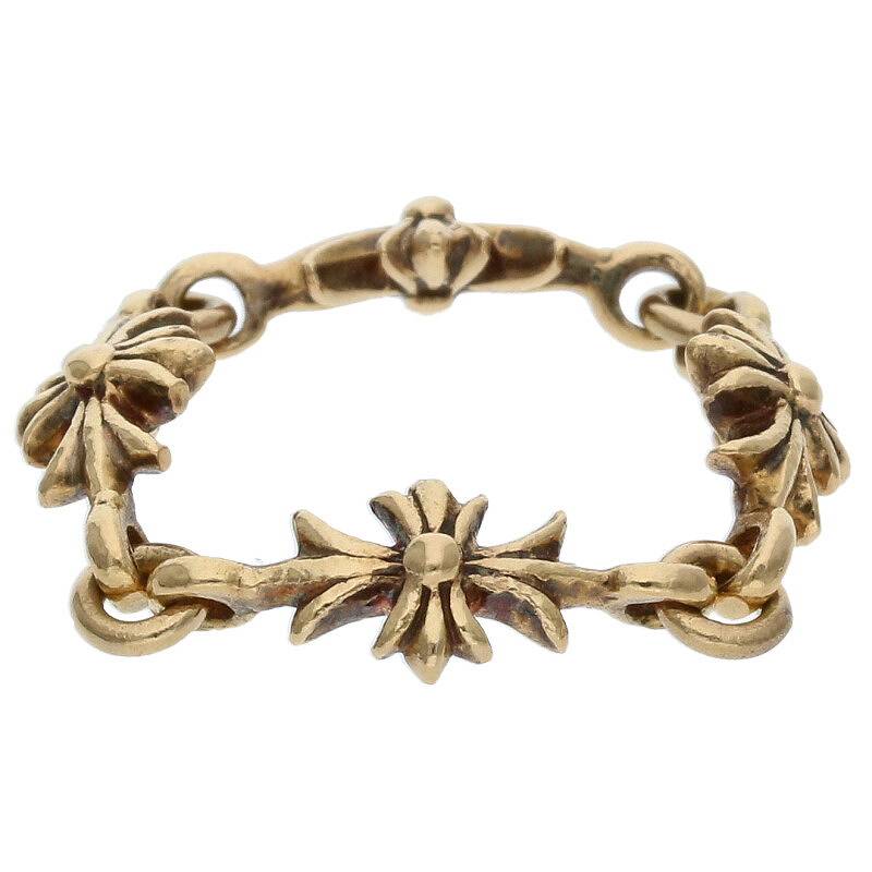 Chrome Hearts 22K Tiny E CH Plus Gold Ring Size ONE SIZE