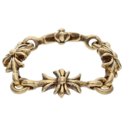 Chrome Hearts 22K Tiny E CH Plus Gold Ring Size ONE SIZE