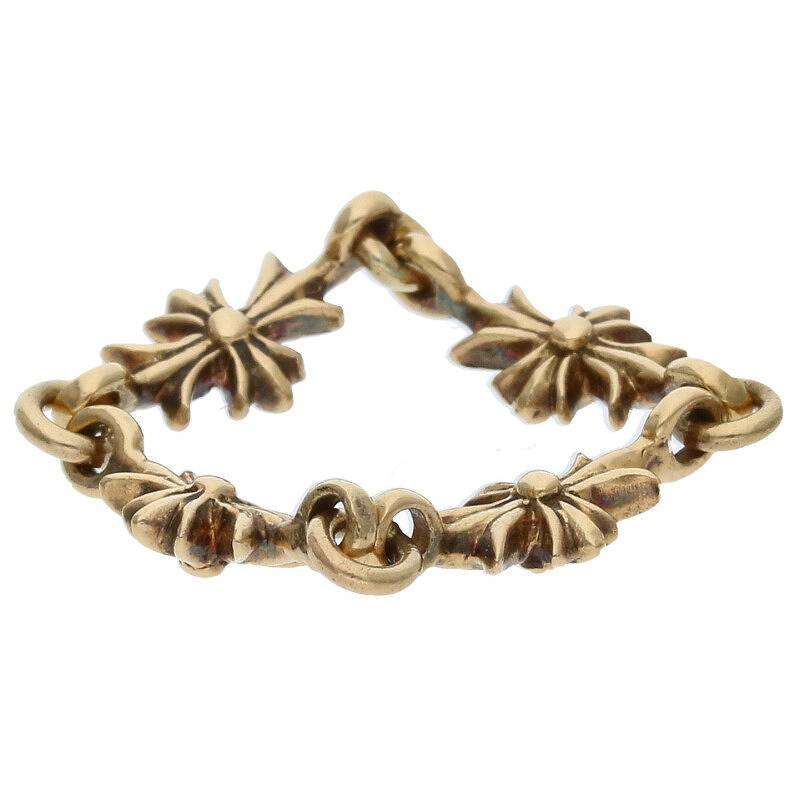 Chrome Hearts 22K Tiny E CH Plus Gold Ring Size ONE SIZE