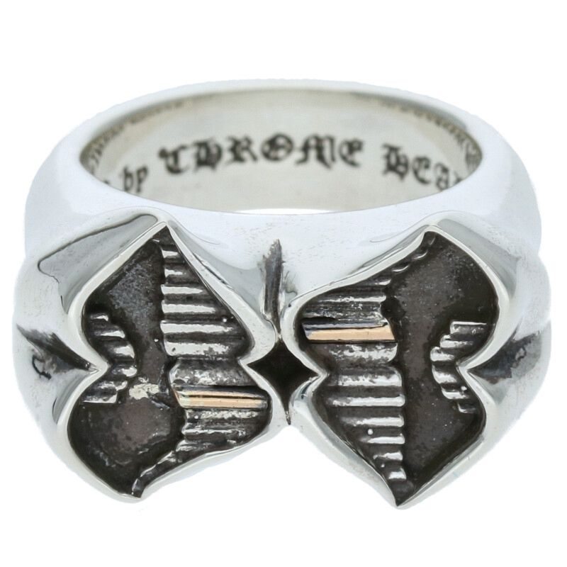 Chrome Hearts PPO Double Chomper Silver Ring Size ONE SIZE