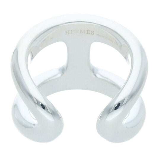 HERMES Osmose GM Sterling Silver Ring Size ONE SIZE