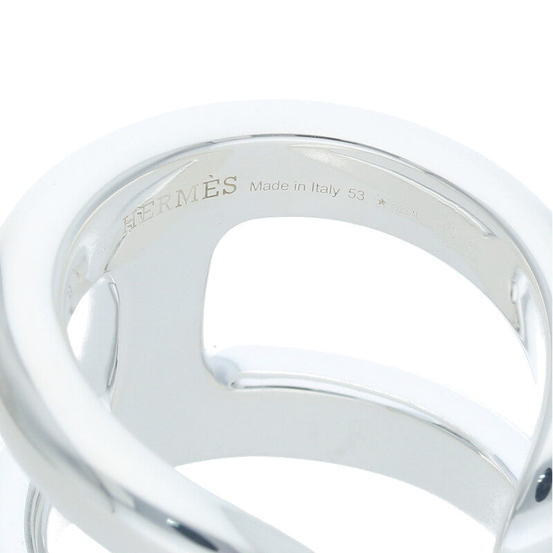 HERMES Osmose GM Sterling Silver Ring Size ONE SIZE
