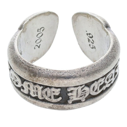Chrome Hearts SM SCROLL LABEL Ring Silver Size 7.5 (Silver 9.25g)