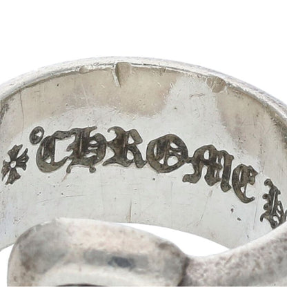 Chrome Hearts SM SCROLL LABEL Ring Silver Size 7.5 (Silver 9.25g)