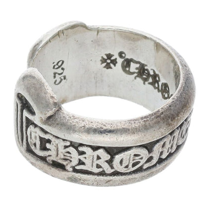 Chrome Hearts SM SCROLL LABEL Ring Silver Size 7.5 (Silver 9.25g)