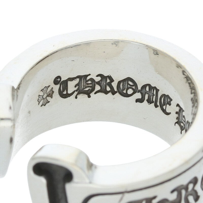 Chrome Hearts LG SCROLL LABEL 925 Silver Ring Size ONE SIZE