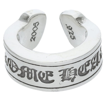 Chrome Hearts LG SCROLL LABEL Silver Ring Size JP 3.5