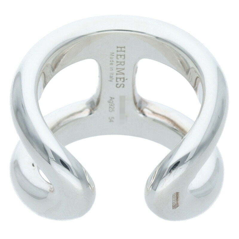 HERMES Osmose GM Sterling Silver Ring Size ONE SIZE