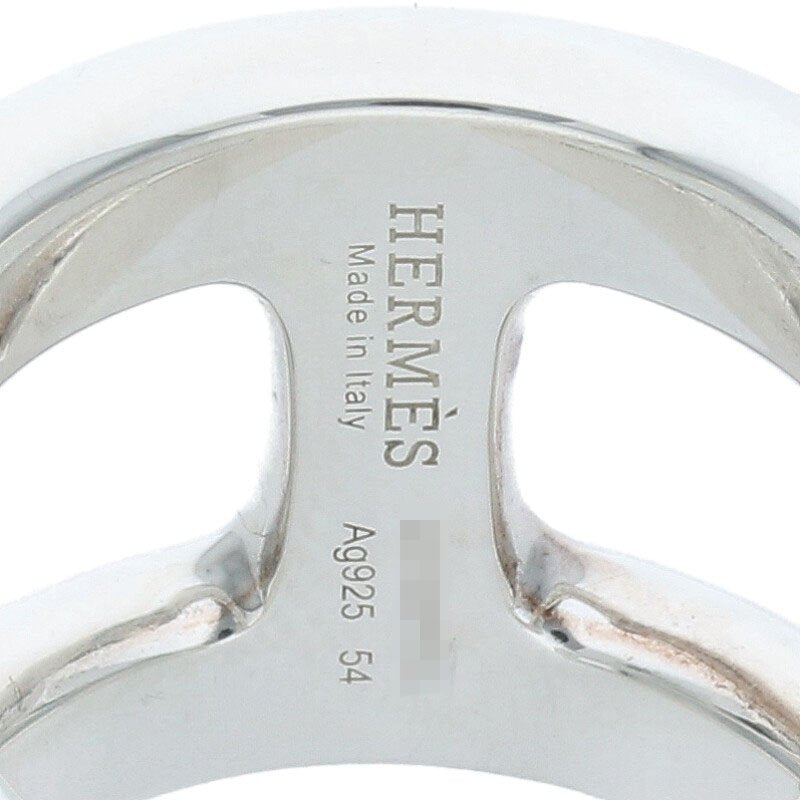 HERMES Osmose GM Sterling Silver Ring Size ONE SIZE